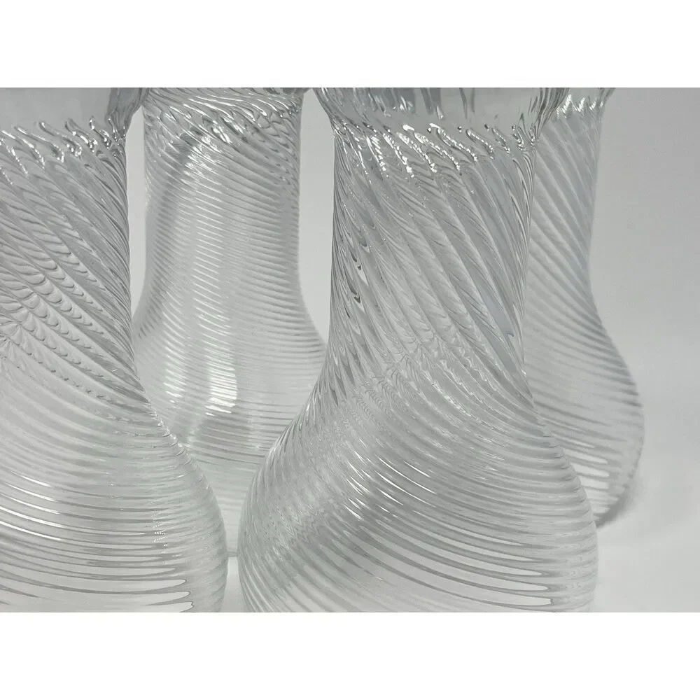 Vintage Twist Crystal Beer Steins Tumblers Rosenthal Studio Line 5.75” Set Of 4
